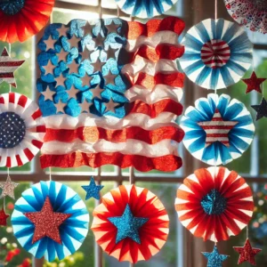 American Flag Suncatchers