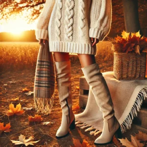 Cozy Chic Sweater Dress and Knee-High Boots