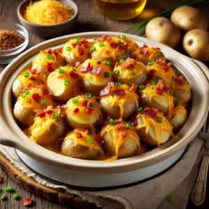 Crockpot Cheesy Bacon Ranch Potatoes