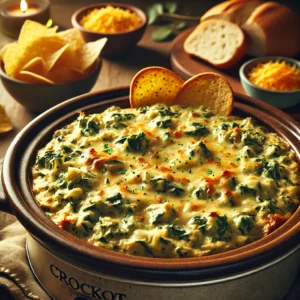 Crockpot Spinach and Artichoke Dip