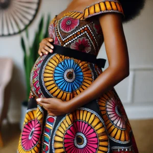 Custom Ankara Maternity Dress