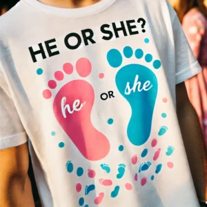 Gender Reveal Themed Graphic Shirt