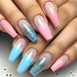 Glitter Ombre Nails