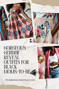 Gorgeous Gender Reveal Outfits for Black Moms-to-Be