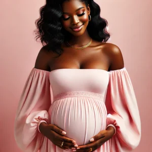 Off-the-Shoulder Maternity Gown