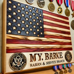 Personalized Wooden Flag