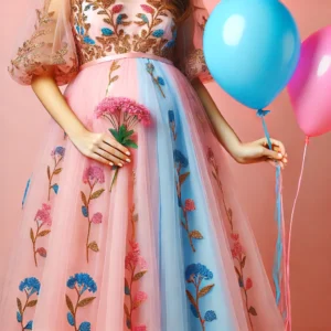 Pink or Blue Maternity Gown