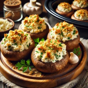 Slow Cooker Stuffed Mushrooms