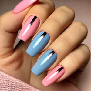 Split Color Nails