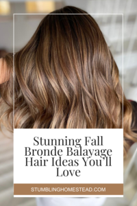 Fall Bronde Balayage Hair Ideas