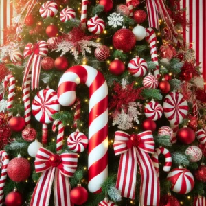 Árbol Candy Cane o Dulce Navideño