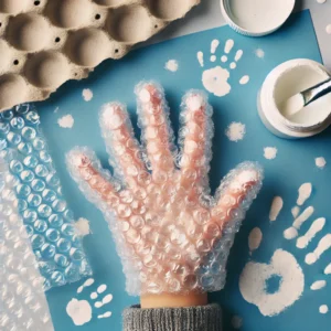 Bubble Wrap Snow Printing