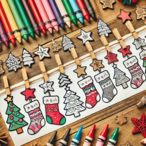 Christmas Coloring Garland