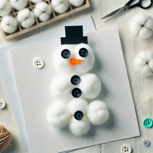 Cotton Ball Snowman