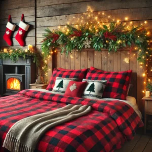 Cozy Bedroom with Soft Holiday Accents