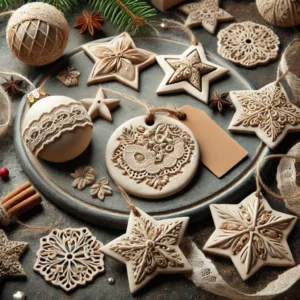 Embossed Clay Ornaments or Gift Tags