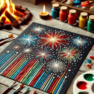 Firework Salt Painting