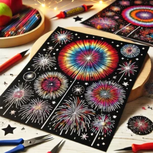 Fireworks Scratch Art