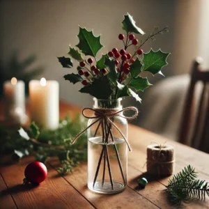 Holly and Berry Vase