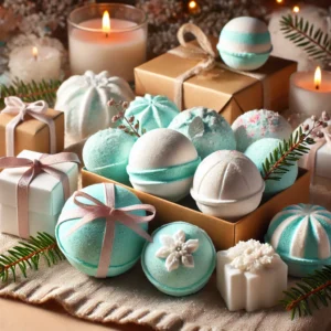 Homemade Bath Bombs with Winter Scents