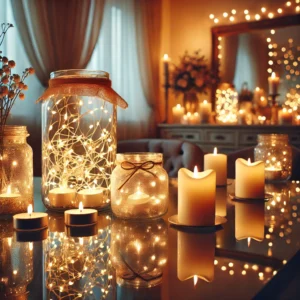 Lighting Magic with Fairy Lights and Candles