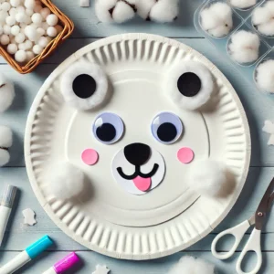 Paper Plate Polar Bear