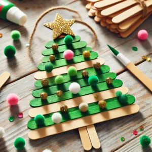 Popsicle Stick Christmas Trees