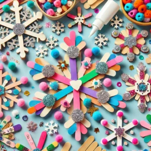 Popsicle Stick Snowflakes