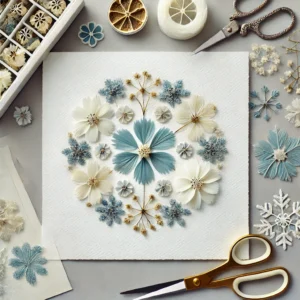 Pressed Flower Snowflakes