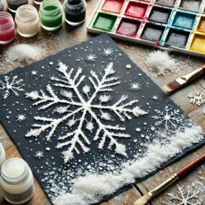 Snowflake Salt Art