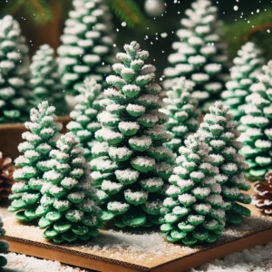 Snowy Pinecone Trees