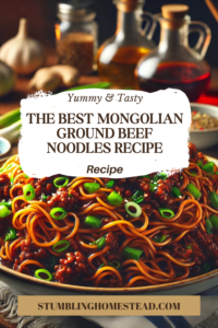 The Best Mongolian Ground Beef Noodles Recipe