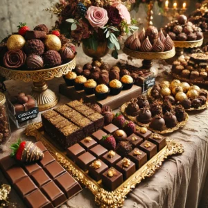 All-Chocolate Dessert Table