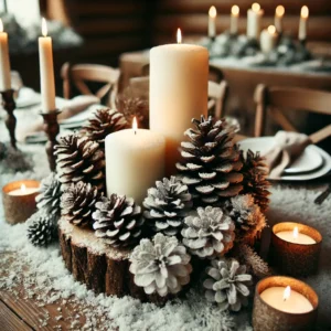 Candlelit Pinecones