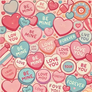 Candy Hearts Collage