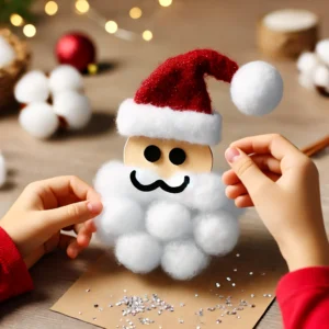 Cotton Ball Santa