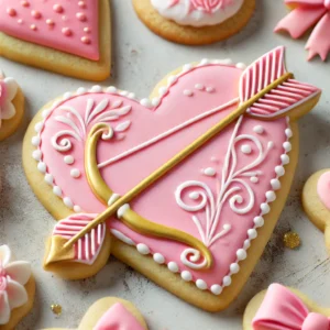 Cupid’s Bow and Arrow Cookies