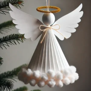 DIY Angel Tree Topper with Craft Paper