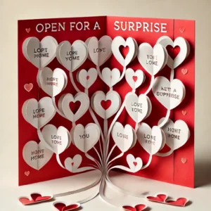 Fold-Out Hearts Card