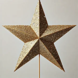 Glittery Star Tree Topper