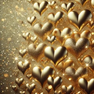 Golden Hearts and Glitter