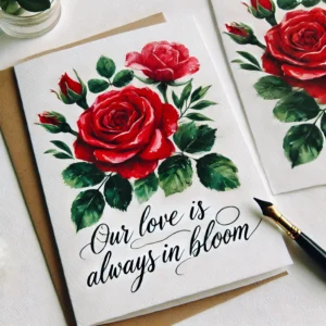 Hand-Painted Roses Card