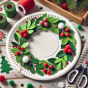 Holiday Wreath with Paper Plates