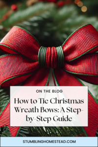 How to tie christmas wreath