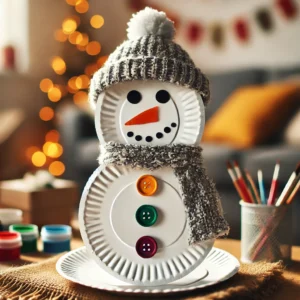 Paper Plate Snowman