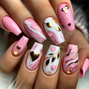 Pink and White Marble