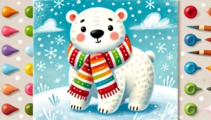 Polar Bear in a Scarf