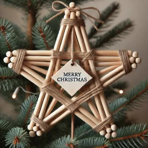 Rustic Wooden Star Tree Topper