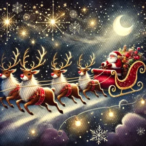 Santa’s Sleigh and Reindeer