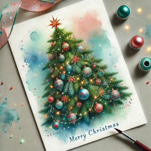 Watercolor Christmas Tree